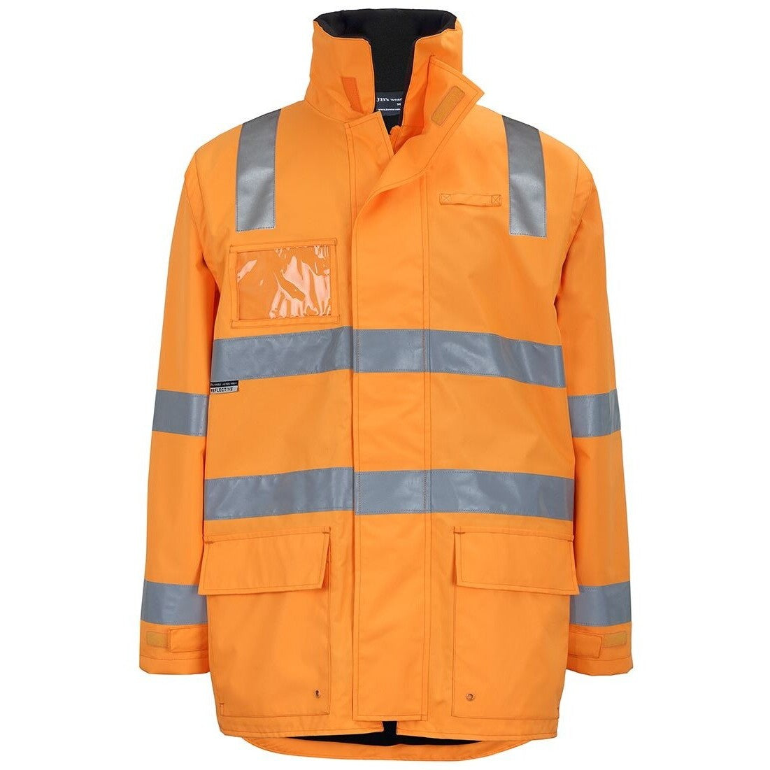 JB's Wear 6DARL AUST. Rail (D+N) Zip Off Sleeve Longline Jacket - Front View | color:Orange|view:front