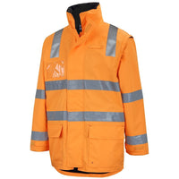 JB's Wear 6DARL AUST. Rail (D+N) Zip Off Sleeve Longline Jacket - Side View | color:Orange|view:side