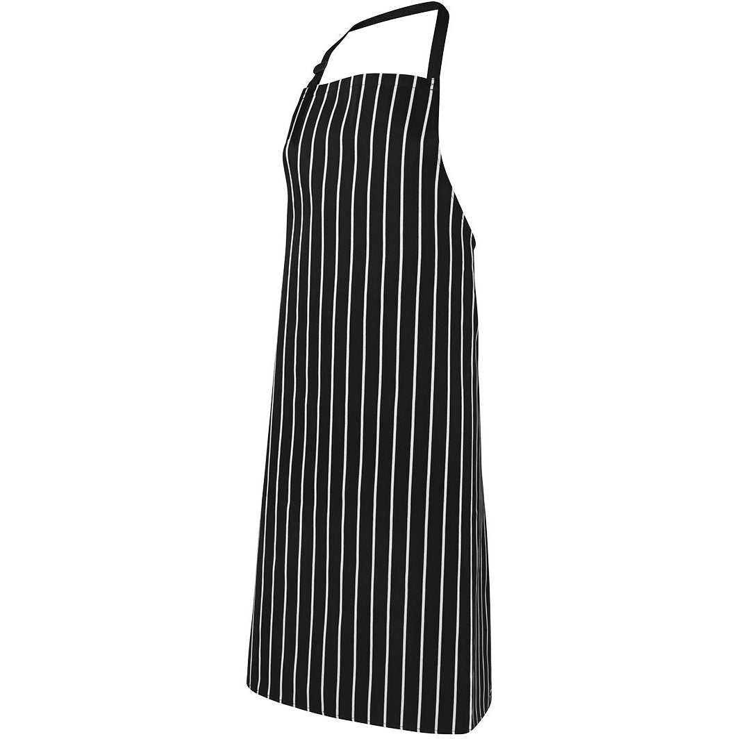 JB's Wear 5BSNP Bib Striped Without Pocket - Side View | color:Black/White|view:side