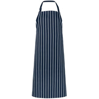 JB's Wear 5BSNP Bib Striped Without Pocket - Front View | color:Navy/White|view:front
