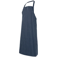 JB's Wear 5BSNP Bib Striped Without Pocket - Side View | color:Navy/White|view:side