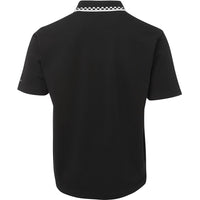 JB's Wear 5MP Chef Polo - Back View | color:Black/White|view:back