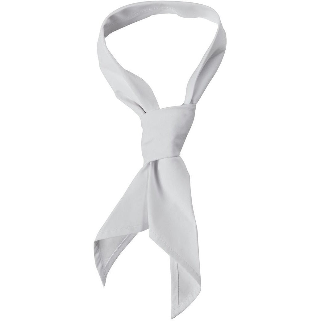 JB's Wear 5FS Chef's Scarf - Side View | color:White|view:side