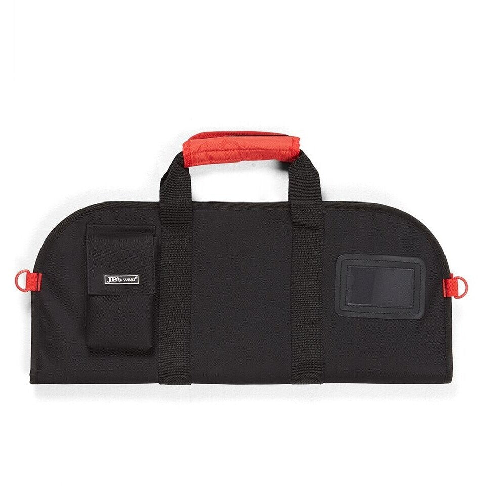 JB's Wear 5KB Chef's Small Knife Bag - Front View | color:Black/Red|view:front