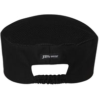 JB's Wear 5CVC Chef's Vented Cap - Back View | color:Black|view:back