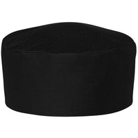 JB's Wear 5CVC Chef's Vented Cap - Front View | color:Black|view:front