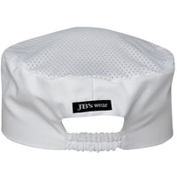 JB's Wear 5CVC Chef's Vented Cap - Back View | color:White|view:back