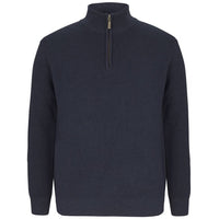JB's Wear 6JCZ Chunky 1/2 Zip Jumper - Front View | color:Navy|view:front