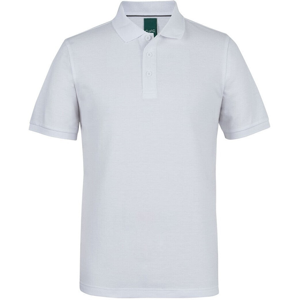 JB's Wear 2CCP Classic Polo - Front View | color:White|view:front