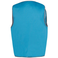JB's Wear 6HFV Coloured Tricot Vest - Back View | color:Aqua|view:back