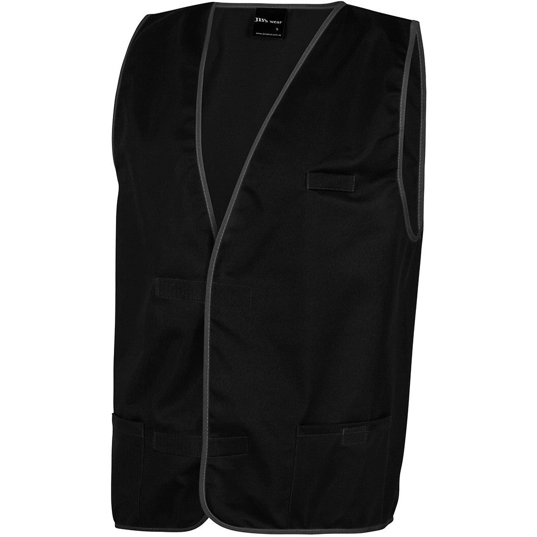 JB's Wear 6HFV Coloured Tricot Vest - Side View | color:Black|view:side