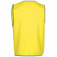 JB's Wear 6HFV Coloured Tricot Vest - Back View | color:Yellow|view:back
