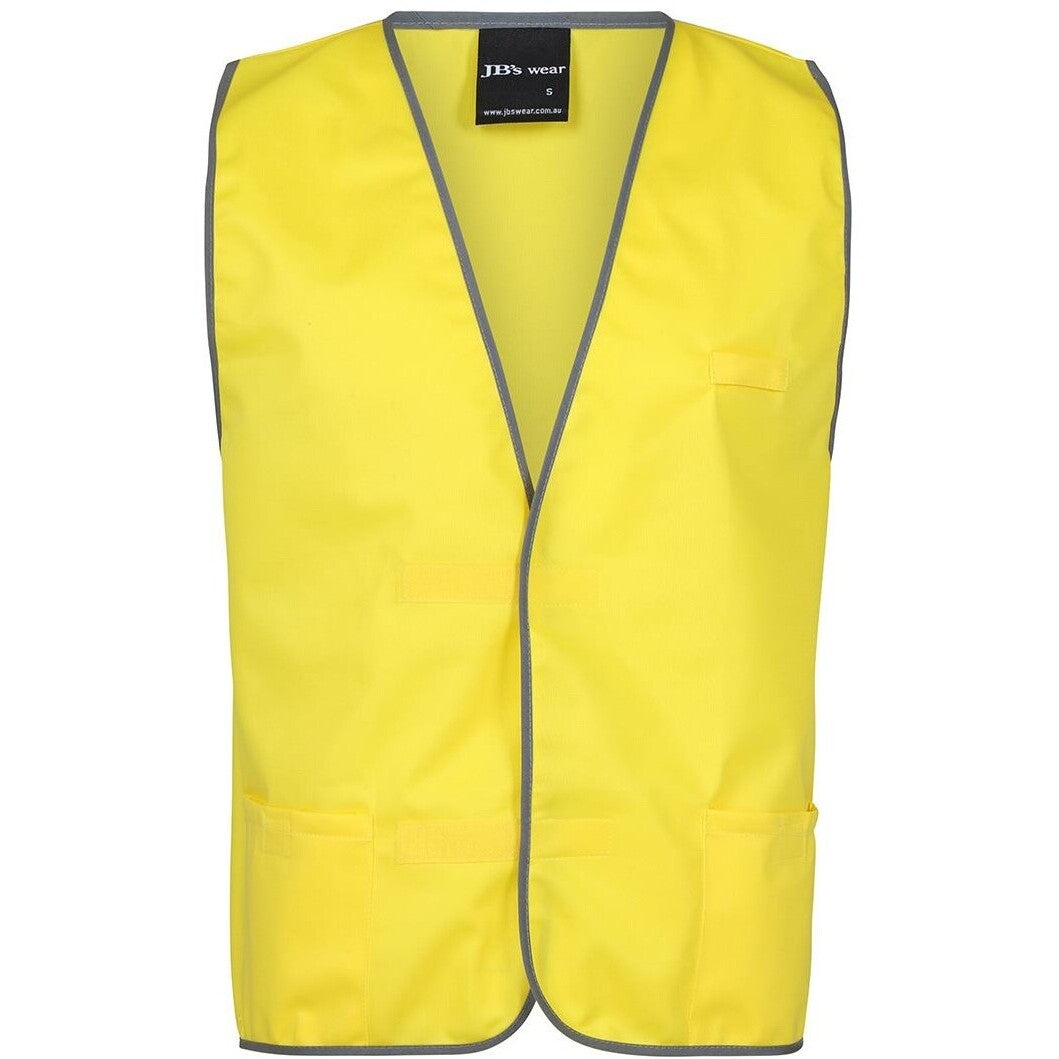 JB's Wear 6HFV Coloured Tricot Vest - Front View | color:Yellow|view:front