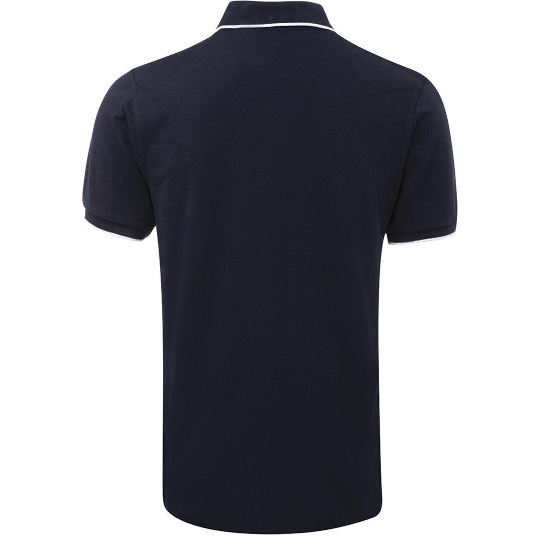 JB's Wear S2CF Contrast Face Polo - Back View | color:Navy/White|view:back