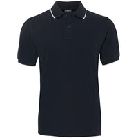 JB's Wear S2CF Contrast Face Polo - Front View | color:Navy/White|view:front