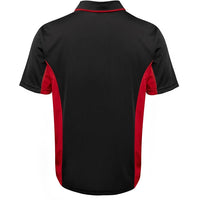 JB's Wear 7PP Contrast Polo - Back View | color:Black/Red|view:back