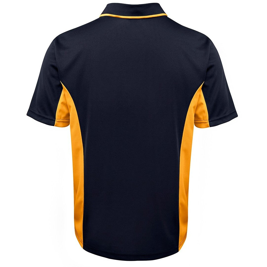 JB's Wear 7PP Contrast Polo - Back View | color:Navy/Gold|view:back