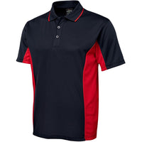 JB's Wear 7PP Contrast Polo - Side View | color:Navy/Red|view:side