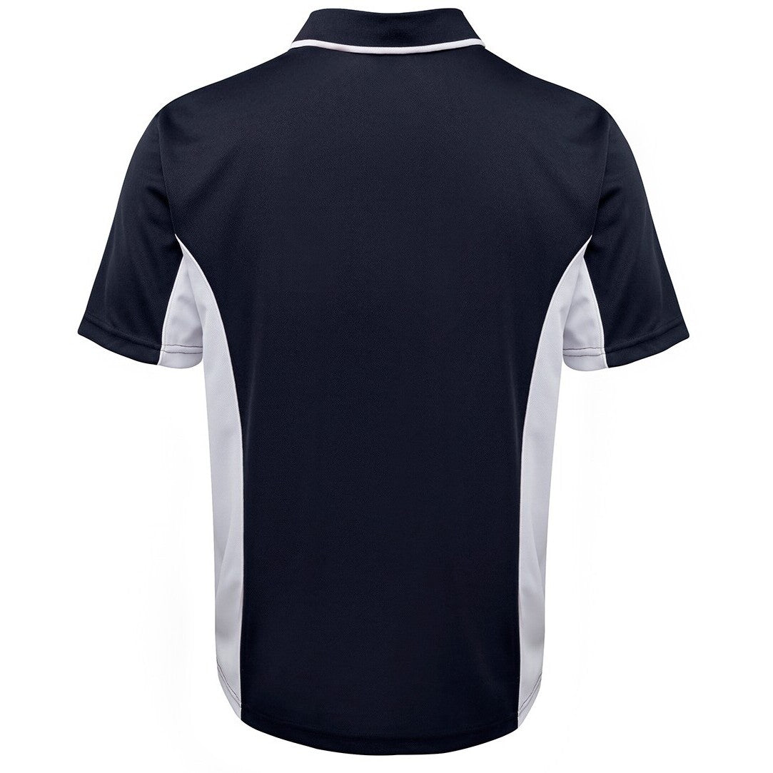 JB's Wear 7PP Contrast Polo - Back View | color:Navy/White|view:back