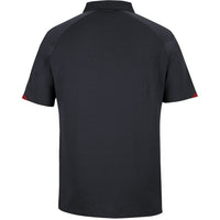 JB's Wear 7STC Contrast Stretch Polo - Back View | color:Black/Red|view:back