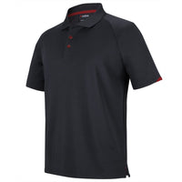 JB's Wear 7STC Contrast Stretch Polo - Side View | color:Black/Red|view:side