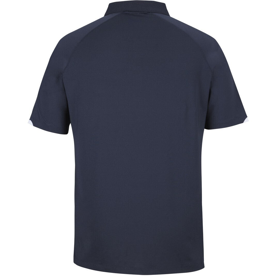 JB's Wear 7STC Contrast Stretch Polo - Back View | color:Navy/White|view:back