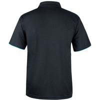 JB's Wear 7COP Cool Polo - Back View | color:Blk/Aqua/Grey|view:back