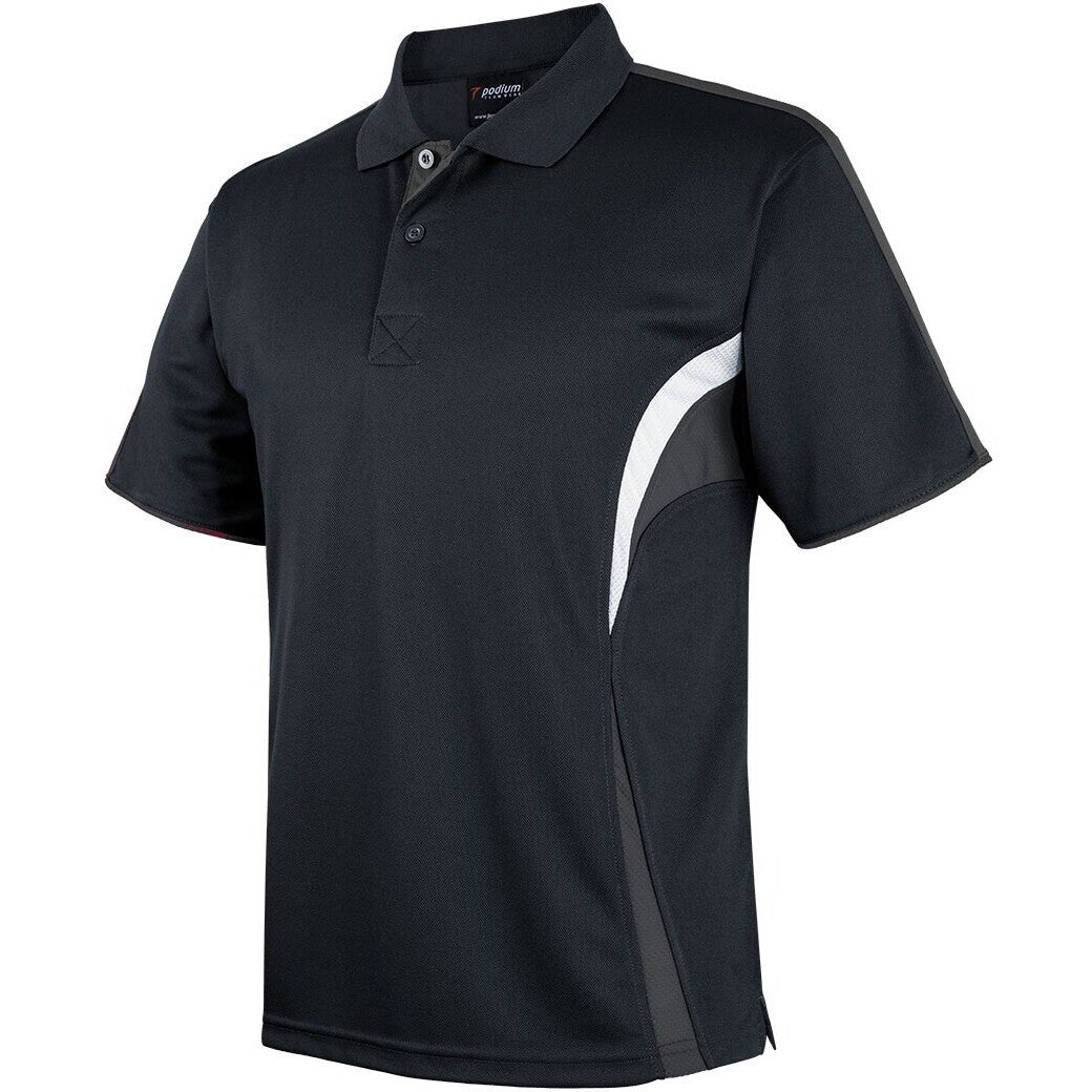 JB's Wear 7COP Cool Polo - Side View | color:Blk/Char/Wht|view:side