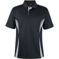 JB's Wear 7COP Cool Polo - Front View | color:Blk/Wht/Grey|view:front