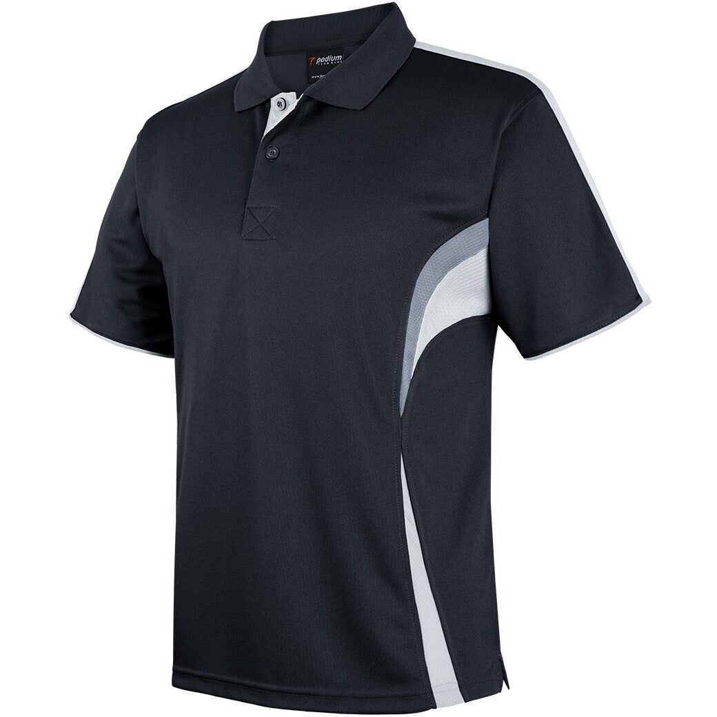 JB's Wear 7COP Cool Polo - Side View | color:Blk/Wht/Grey|view:side