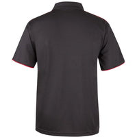 JB's Wear 7COP Cool Polo - Back View | color:Gunmetal/Red/Wht|view:back