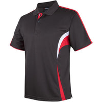 JB's Wear 7COP Cool Polo - Side View | color:Gunmetal/Red/Wht|view:side