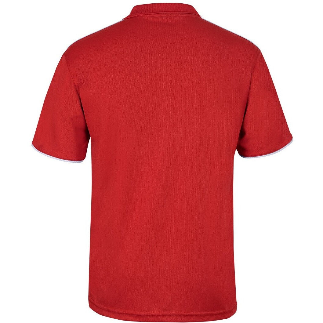 JB's Wear 7COP Cool Polo - Back View | color:Red/Wht/Grey|view:back