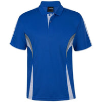 JB's Wear 7COP Cool Polo - Front View | color:Royal/Wht/Grey|view:front