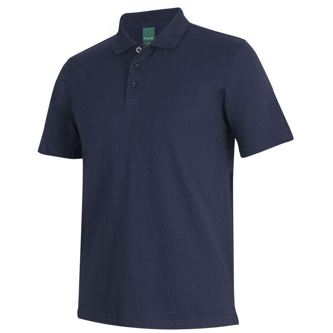 JB's Wear 2STS Cotton S/S Stretch Polo - Side View | color:Navy|view:side