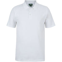 JB's Wear 2STS Cotton S/S Stretch Polo - Front View | color:White|view:front