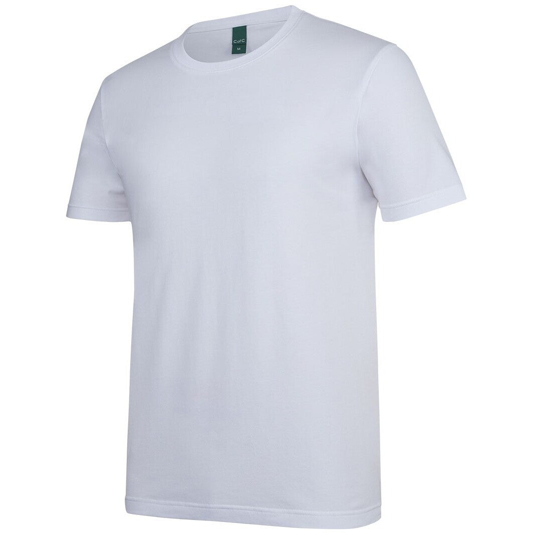 JB's Wear 1STS Cotton S/S Stretch Tee - Side View | color:White|view:side