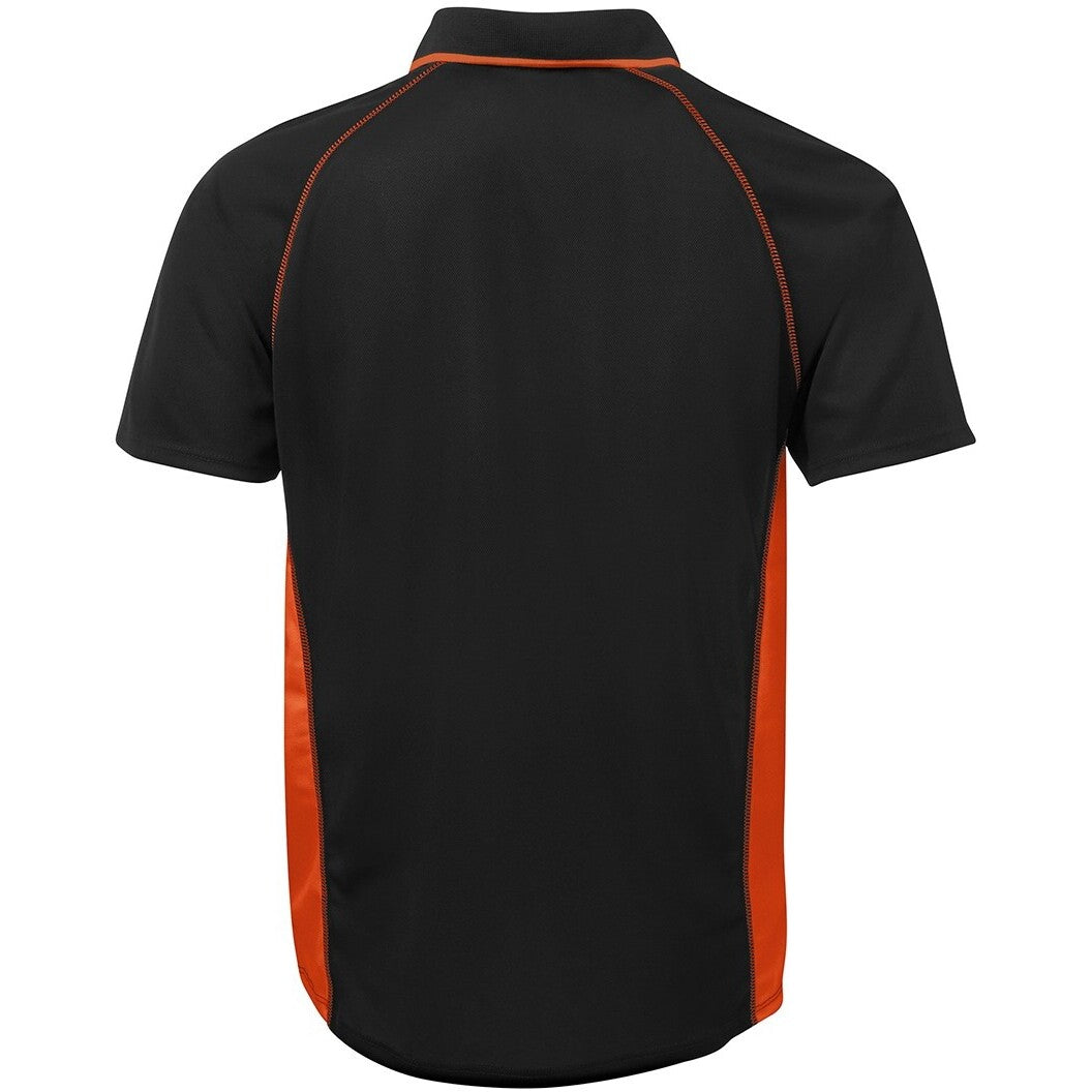 JB's Wear 7COV Cover Polo - Back View | color:Black/Orange|view:back