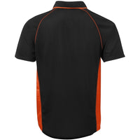 JB's Wear 7COV Cover Polo - Back View | color:Black/Orange|view:back
