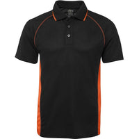 JB's Wear 7COV Cover Polo - Front View | color:Black/Orange|view:front