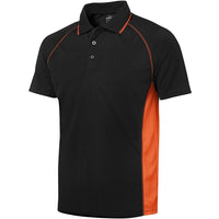JB's Wear 7COV Cover Polo - Side View | color:Black/Orange|view:side