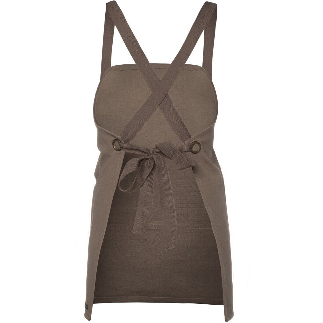 JB's Wear 5ACBE Cross Back 65x71 Bib Canvas Apron (Without Straps) - Back View | color:Latte|view:back