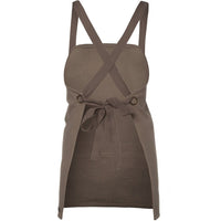 JB's Wear 5ACBE Cross Back 65x71 Bib Canvas Apron (Without Straps) - Back View | color:Latte|view:back