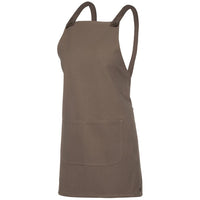 JB's Wear 5ACBE Cross Back 65x71 Bib Canvas Apron (Without Straps) - Side View | color:Latte|view:side