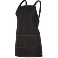 JB's Wear 5ACBB Cross Back 65x71 Bib Denim Apron (Without Straps) - Side View | color:Black|view:side