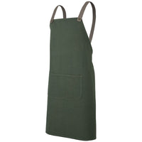 JB's Wear 5ACBC Cross Back Canvas Apron (Without Straps) - Side View | color:Army|view:side