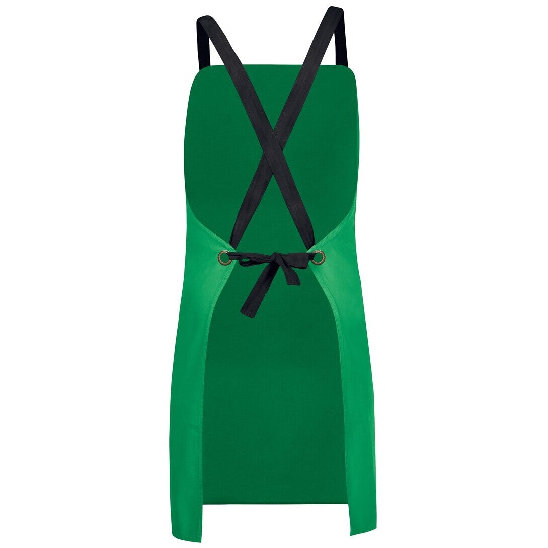 JB's Wear 5ACBC Cross Back Canvas Apron (Without Straps) - Back View | color:Pea Green|view:back