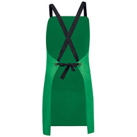 JB's Wear 5ACBC Cross Back Canvas Apron (Without Straps) - Back View | color:Pea Green|view:back