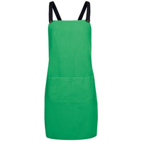 JB's Wear 5ACBC Cross Back Canvas Apron (Without Straps) - Front View | color:Pea Green|view:front