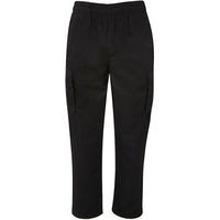 JB's Wear 5ECP Elasticated Cargo Pant - Front View | color:Black|view:front